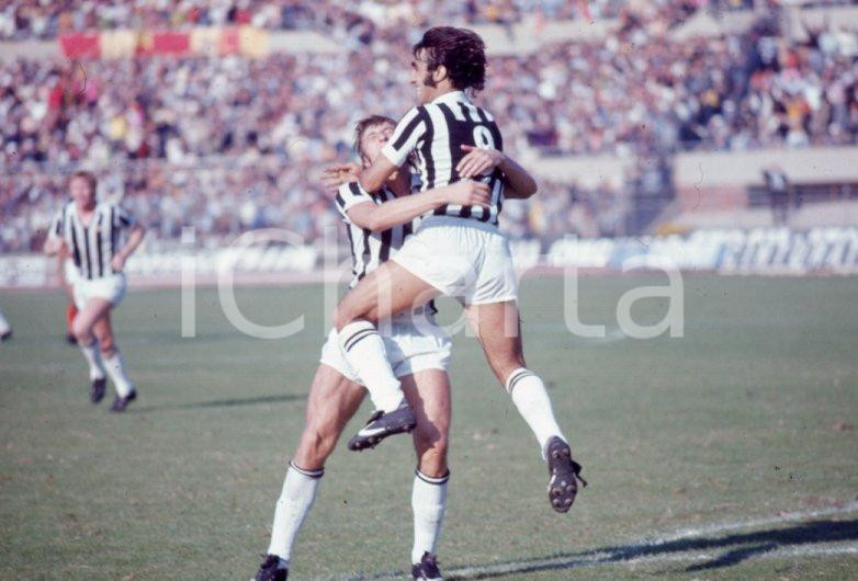 Fotografia d epoca originale JUVENTUS 1971/72 CALCIO Partita JuveCatanzaro DIAPOSITIVA ORIGINALE 5 1