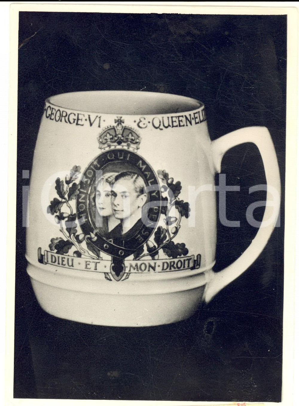 Fotografia d epoca originale 1937 LONDON ? Coronation of GEORGE VI  Beer mug Photo 13x18 cm 1