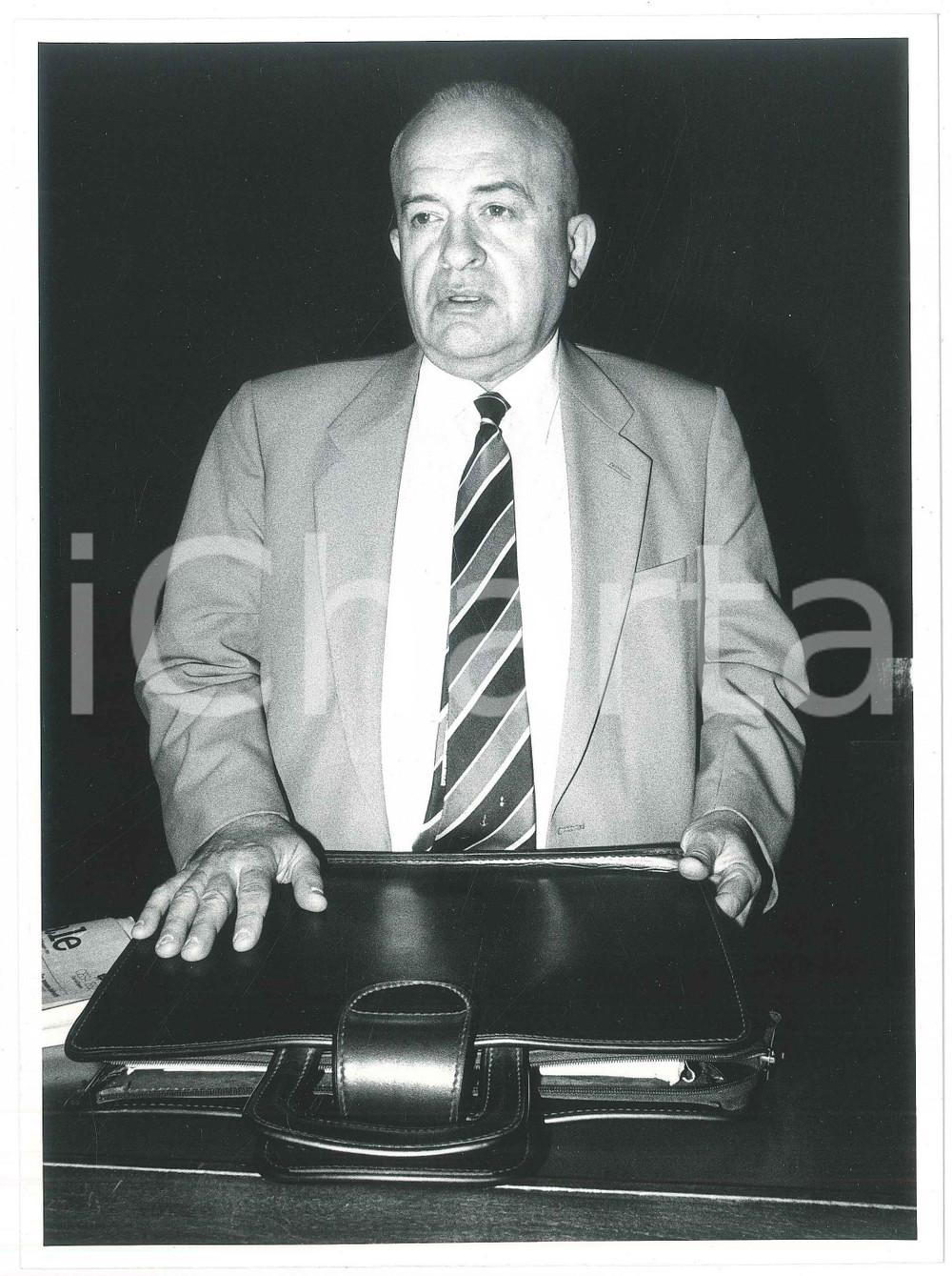 Fotografia d epoca originale 1985 ca POLITICA MSI Senatore Giorgio PISANÒa un convegno  Ritratto Foto 6 1