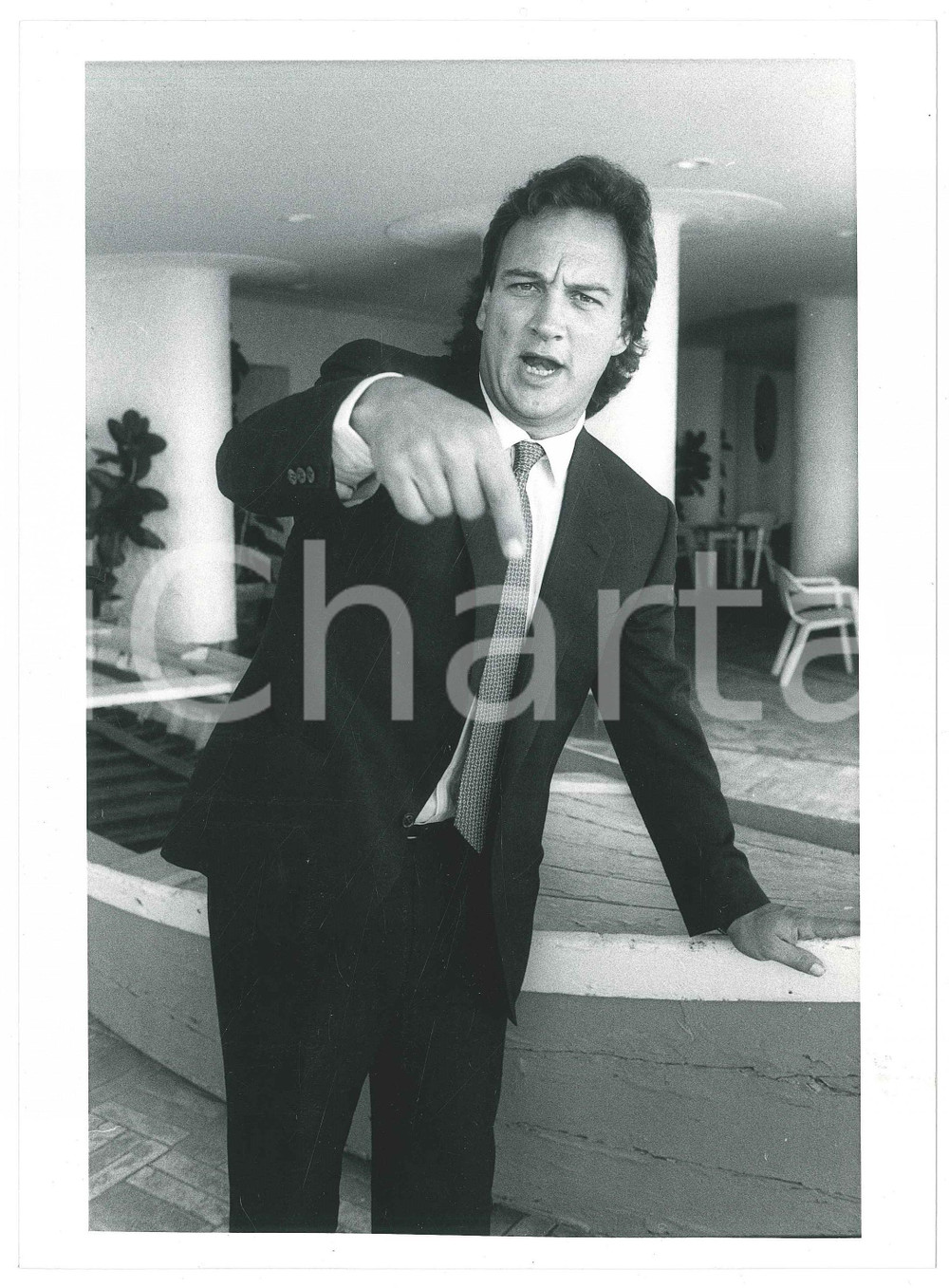 Fotografia d epoca originale 1990 ca VENEZIA MOSTRA DEL CINEMA Jim BELUSHI Ritratto  Foto 18x24 cm 1