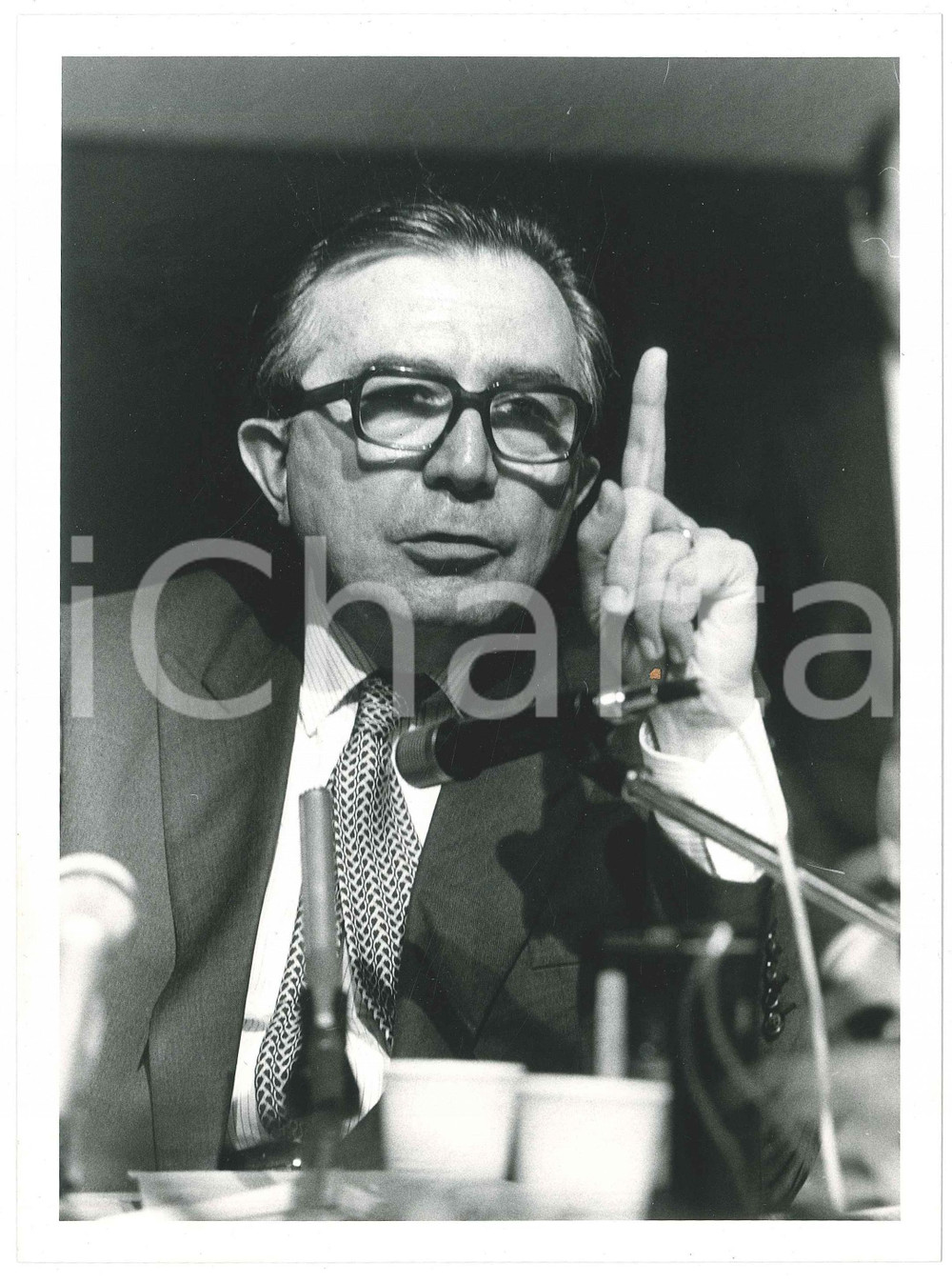 Fotografia d epoca originale 1985 MILANO DC Castello Sforzesco  Giulio ANDREOTTI 6 Foto 18x24 cm 1