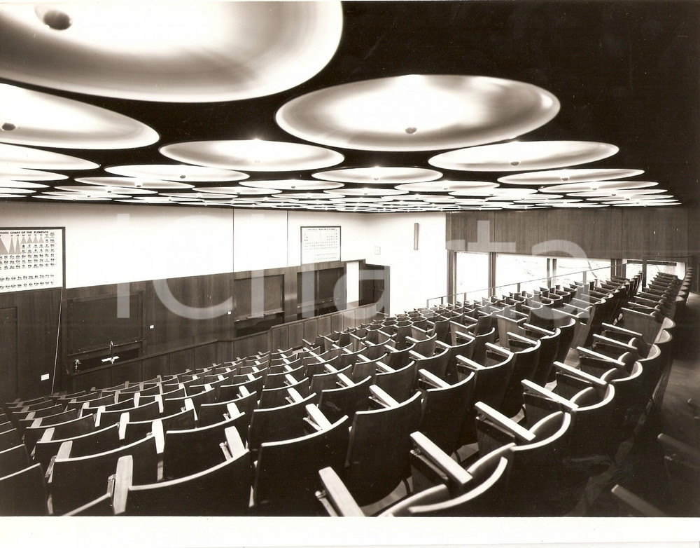 Fotografia d epoca originale 1950 ca Università di PAVIA Veduta aula di chimica FOTO ARTISTICA CHIOLINI 3 1