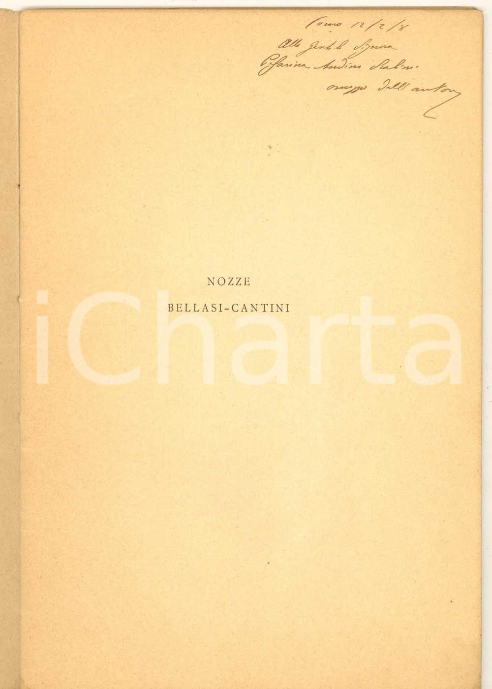 1908 Antonio GIUSSANI I cannoni del Museo di Como *Invio AUTOGRAFO Pubblicazione originale d'epoca, con invio autografo all'interno.Realizzata in occasione delle nozze Bellasi-Cantini.PAGINE: 30EDITORE: Como - Tipografia Ostinelli CONDIZIONI:FAIR/discreto buone condizioni interne; ma macchie in copertina e parziale distacco del fascicoloFORMATO: 17x23 cm originale e autentica 1