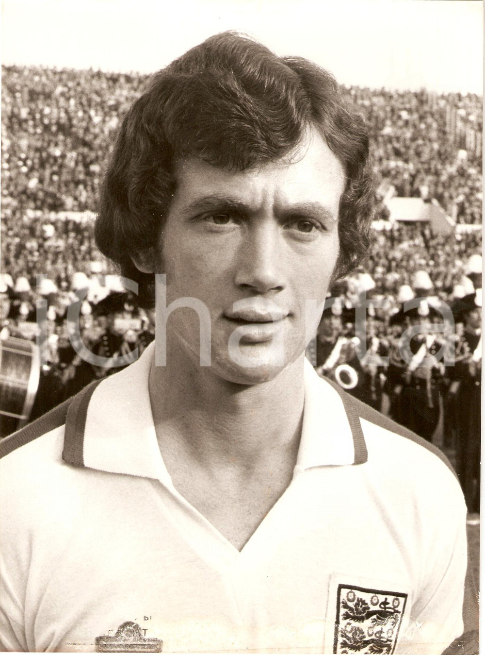 Fotografia d epoca originale 1980 ca INGHILTERRA Calcio Trevor CHERRY Banda dei CARABINIERI Fotografia 1