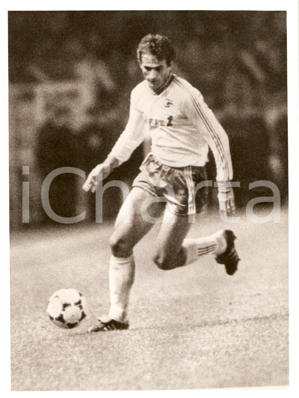 Fotografia d epoca originale 1980 circa JUGOSLAVIA CALCIO Vahid HALILHODZIC in partita Fotografia 1