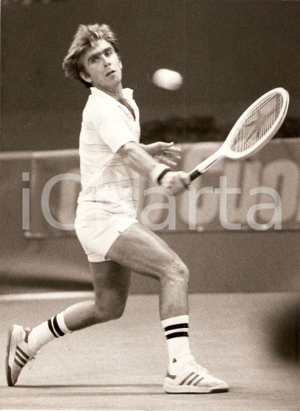 Fotografia d epoca originale 1982 MILANO Cuore Tennis Cup Carlos KIRMAYR batte Adriano PANATTA Fotografia 1