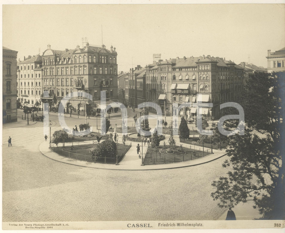 Fotografia d epoca originale 1904 CASSEL GERMANY FriedrichWilhelmsplatz  Fotografia ANIMATA n°352 1 1