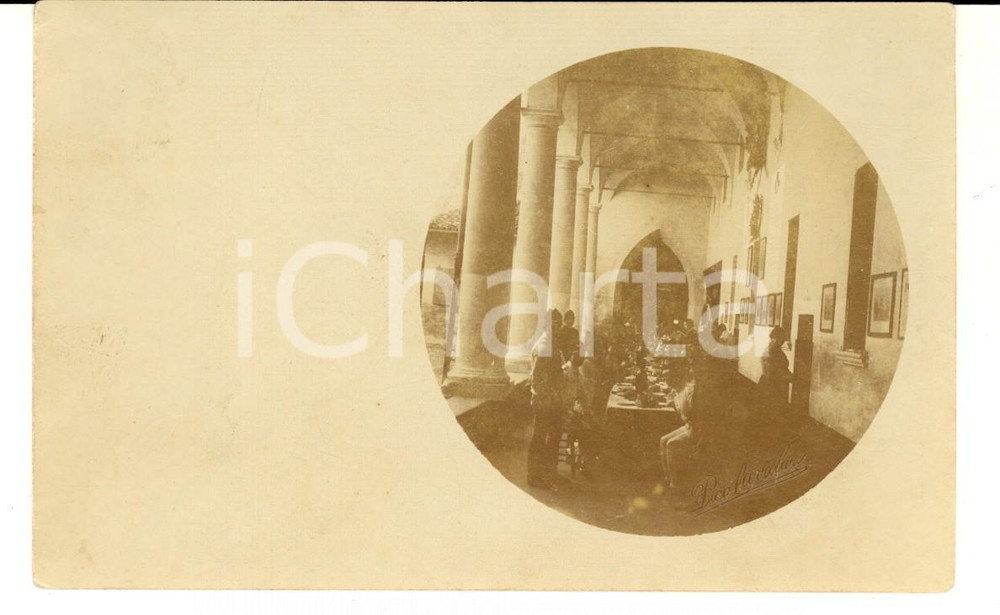 Fotografia d epoca originale 1905 REGIO ESERCITO CESENA Pranzo di Pasqua di un battaglione  Foto CAVALIERI 1