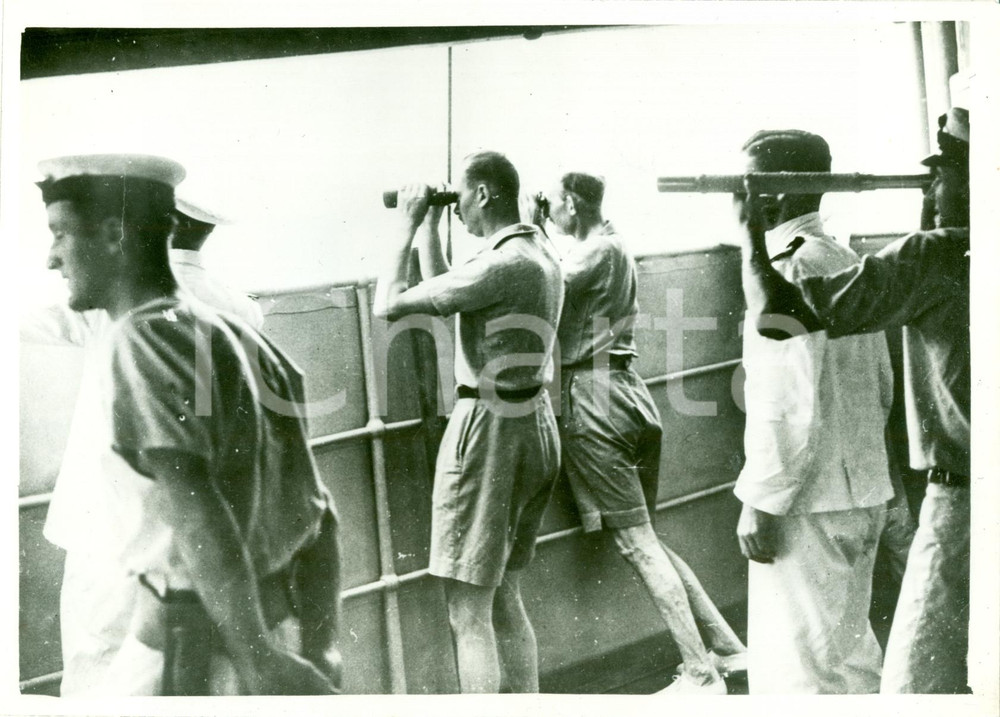 Fotografia d epoca originale 1935 SIDNEY Duca di GLOUCESTER assiste a salvataggio marinai americani FOTO 2 1