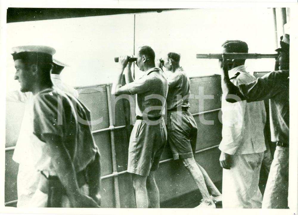 Fotografia d epoca originale 1935 SIDNEY Duca di GLOUCESTER assiste a salvataggio marinai americani FOTO 3 1