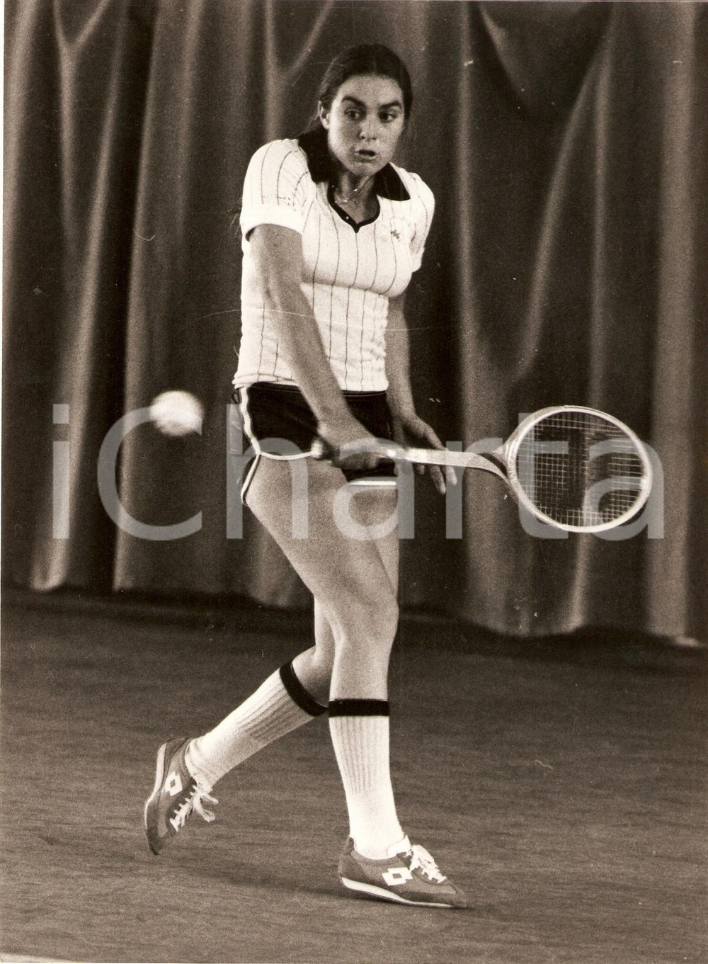 Fotografia d epoca originale 1980 ca TENNIS Sabina SIMMONDS si allena Fotografia 2 1