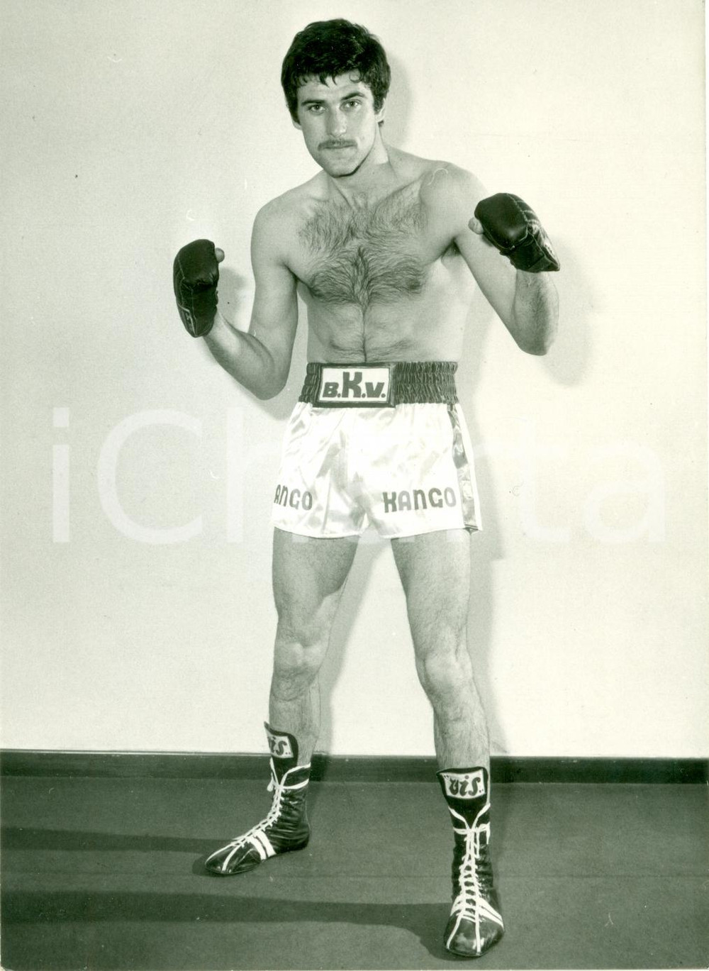 Fotografia d epoca originale 1974 BOXE Ivan VISANI Campione italiano pesi welter Colonia BRANCHINI Foto 1
