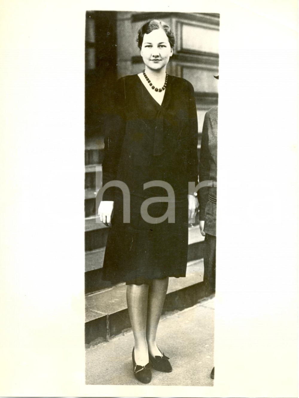 Fotografia d epoca originale 1931 GENEVA CH Margaret PEGGY WARNER, first woman observer of league affairs 1