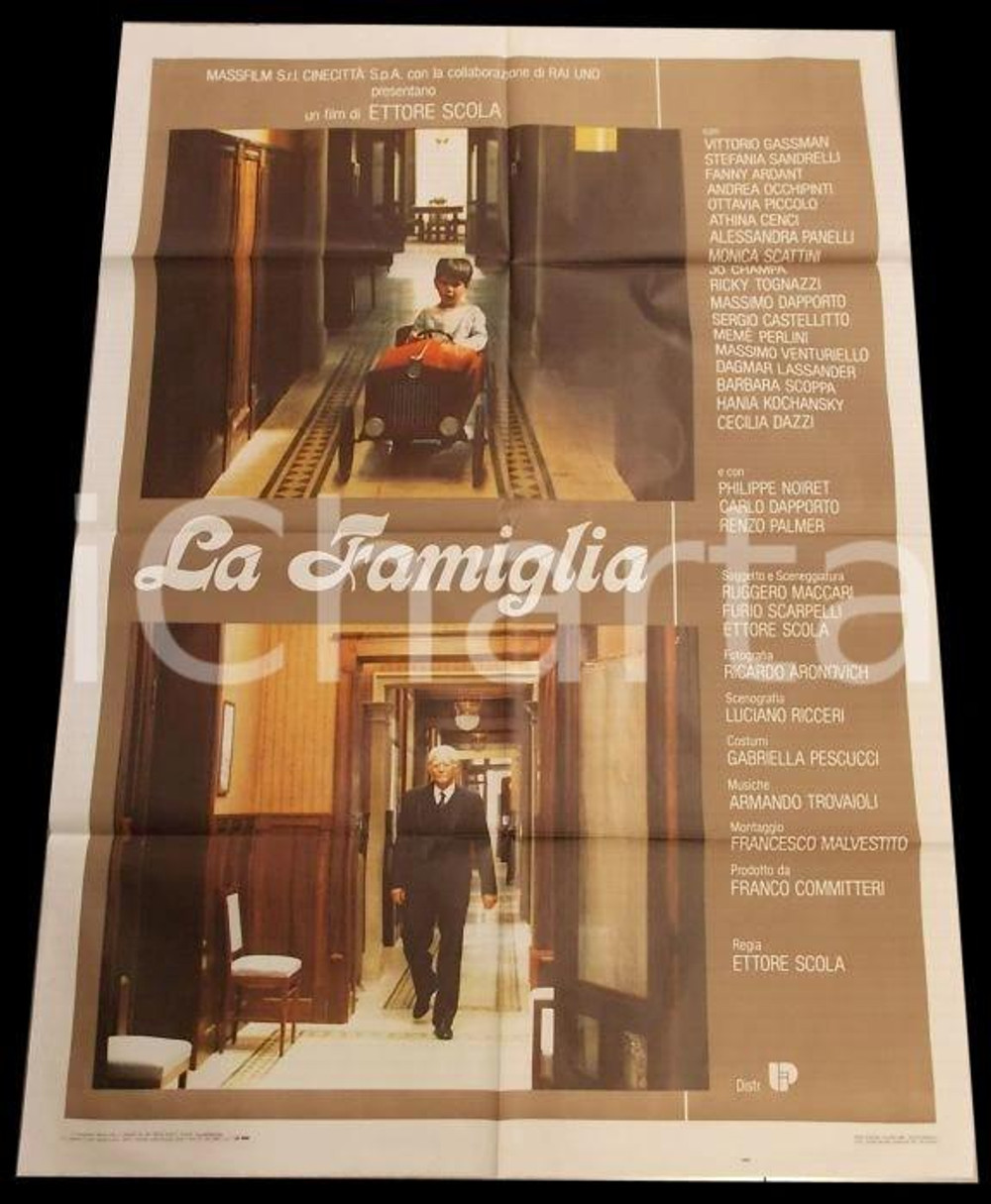 Oggetto da collezione cartaceo 1987 LA FAMIGLIA Vittorio GASSMAN Fanny ARDANT Ettore SCOLA Manifesto 100x140 1