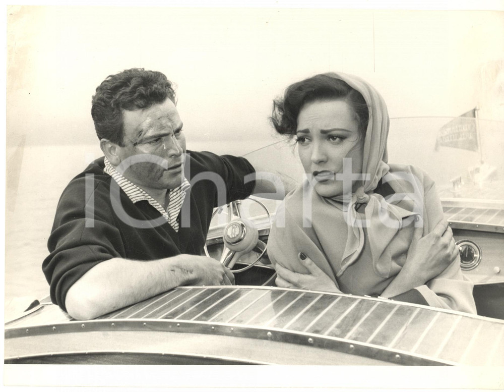 Fotografia d epoca originale 1955 CINEMA Film Gli ultimi cinque minuti  Pierre CRESSOY Linda DARNELL Foto 1