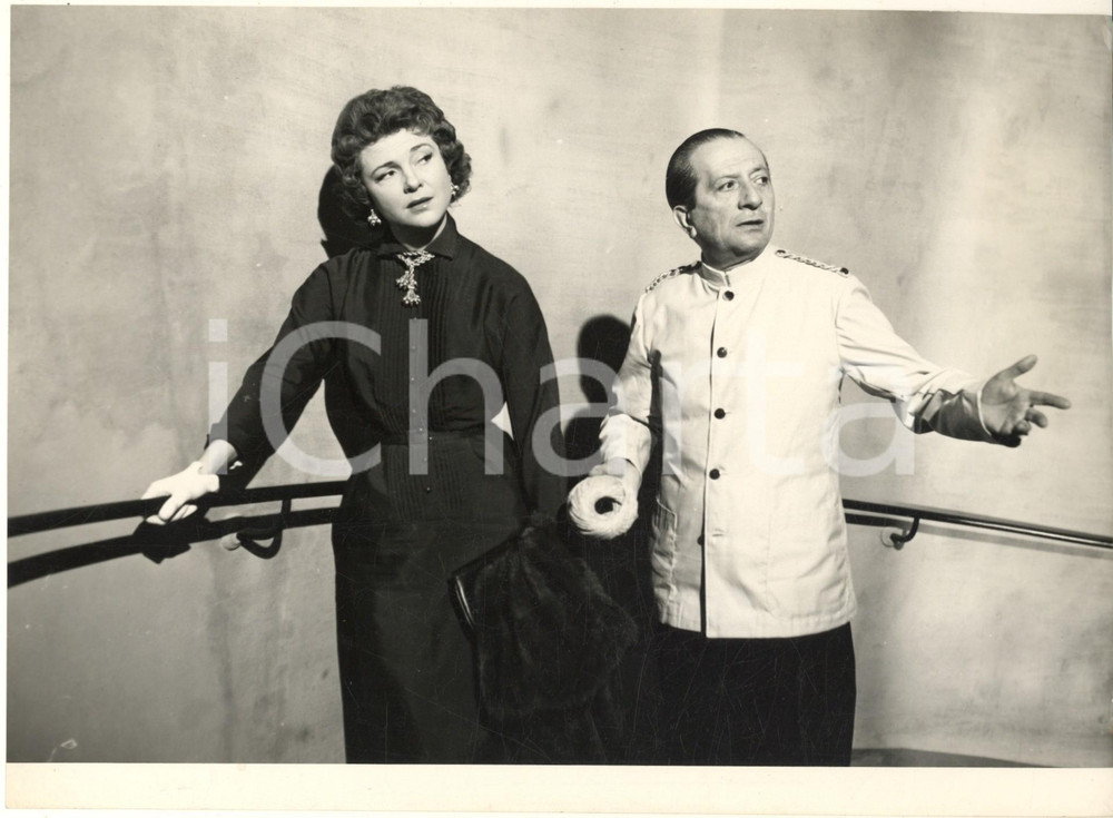 Fotografia d epoca originale 1955 CINEMA Gli ultimi cinque minuti Sophie DESMARETS Enrico VIARISIO Foto 1