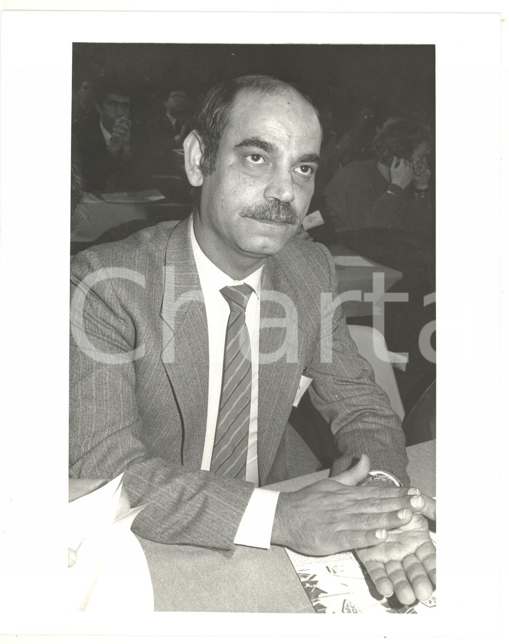 1988 MILANO - ACLI Nemer HAMMAD rappresentante OLP in Italia *Foto 20x25 Fotografia di agenzia. CONDIZIONI: GFORMATO: 20x25 cm  originale e autentica 1