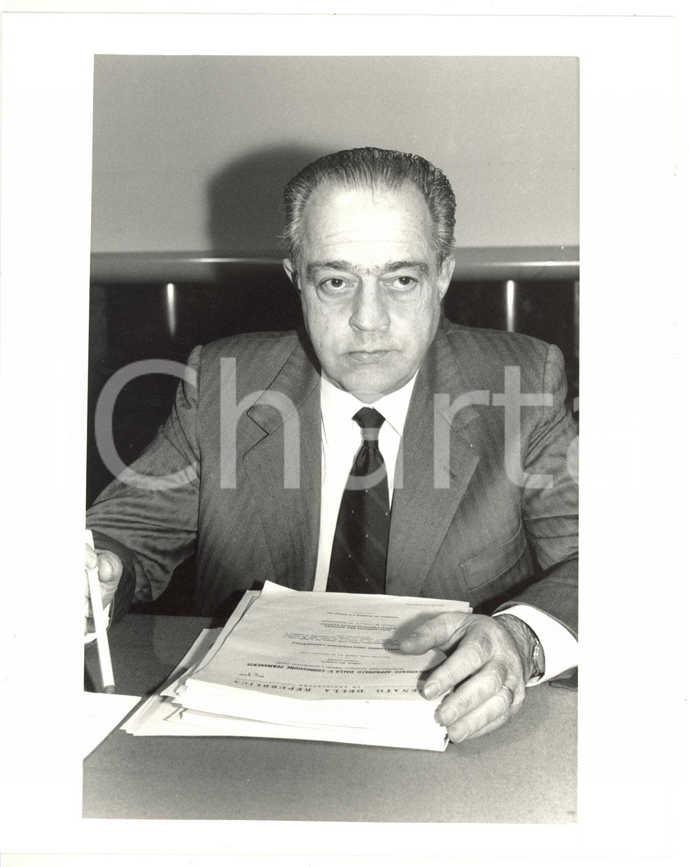 1990 ca MILANO - PRI Ritratto di Giorgio COVI *Fotografia 20x25 cm Fotografia di agenzia. CONDIZIONI: GFORMATO: 20x25 cm  originale e autentica 1