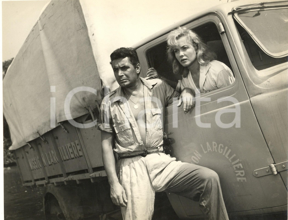 Fotografia d epoca originale 1955 CINEMA Nagana Regia BROMBERGER  Renato BALDINI Barbara LAAGE Foto 26x21 1