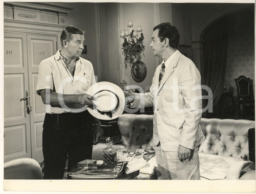 Fotografia d epoca originale 1955 CINEMA Film Il tesoro di Rommel  Bruce CABOT Andrea CHECCHI Foto 1