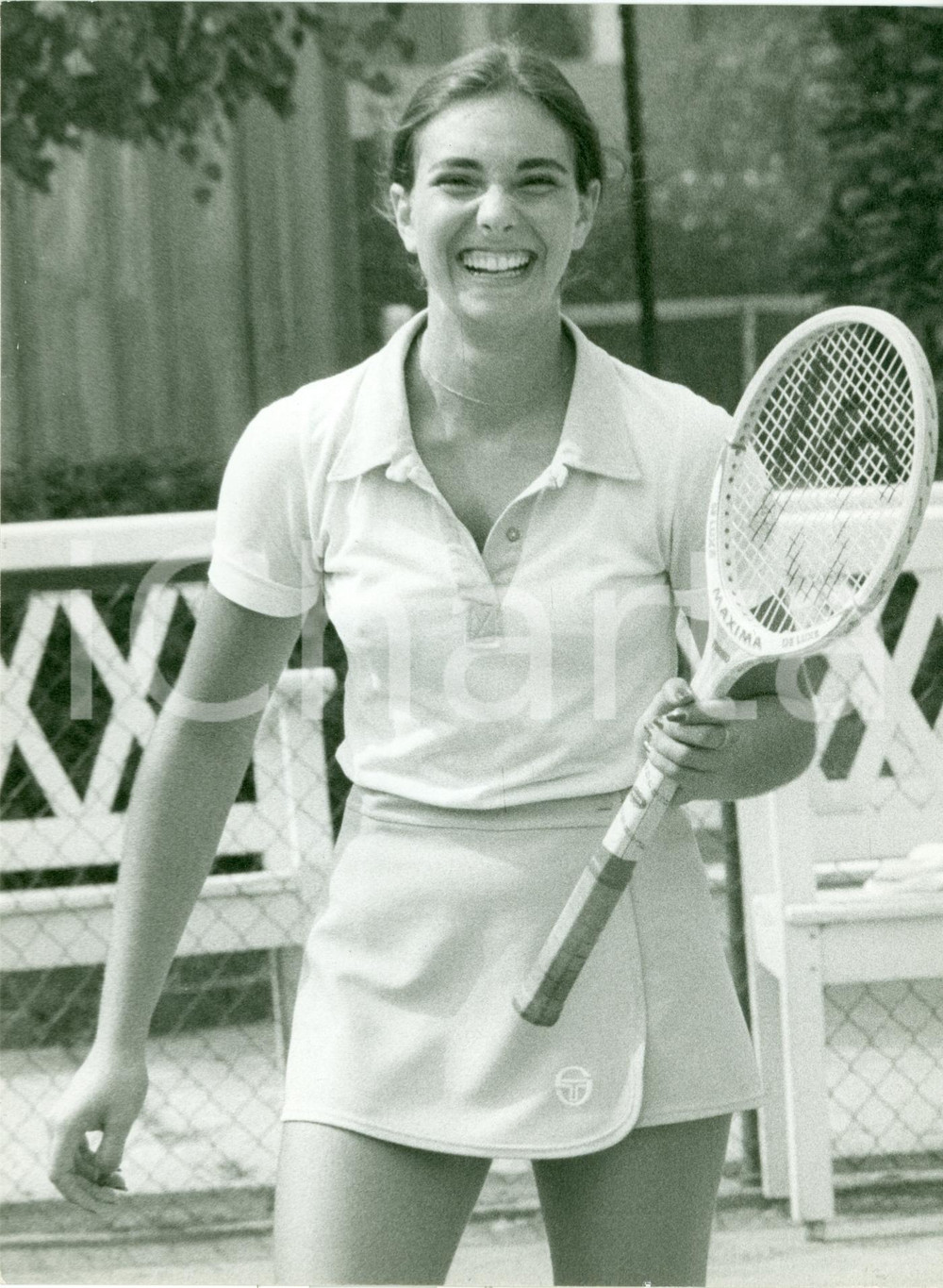 Fotografia d epoca originale 1980 ca TENNIS Campionessa Emanuela ZONI divisa Sergio TACCHINI Foto 1