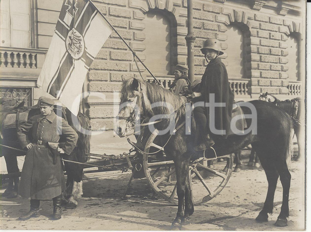 Fotografia d epoca originale 1920 KAPP PUTSCH Fine Berliner straßenszene REAL PHOTO cm 16x12 1