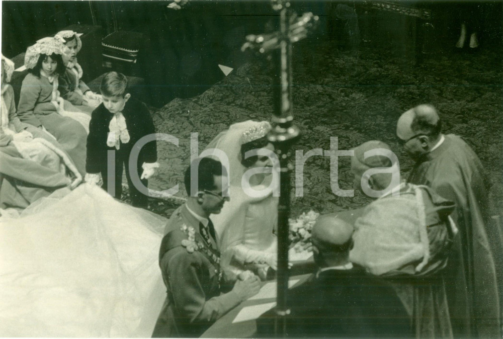 Fotografia d epoca originale 1960 BRUXELLES Matrimonio Baldovino I Fabiola del BELGIO Fotografia 2 1