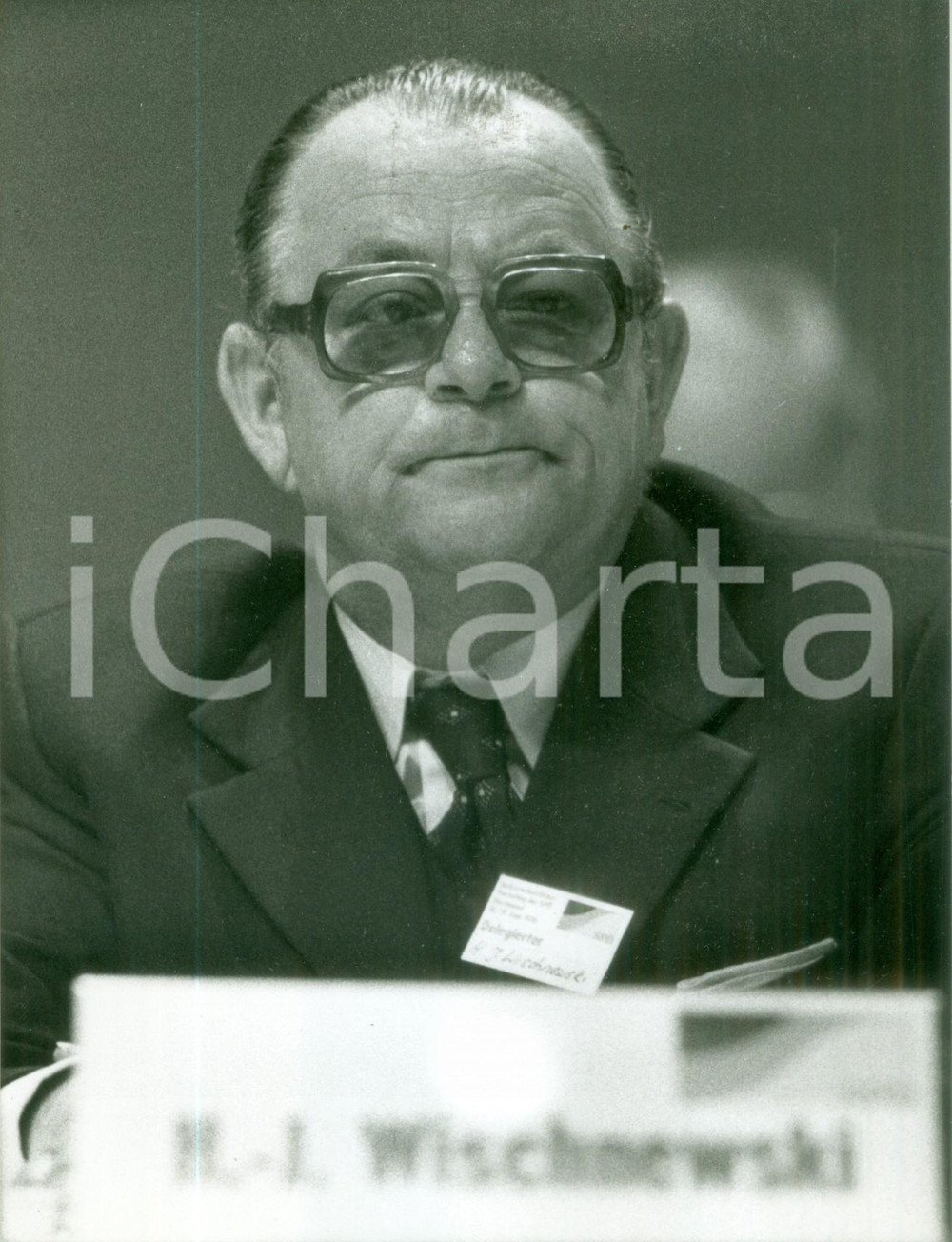 Fotografia d epoca originale 1979 BONN Politico HansJürgen WISCHNEWSKI durante una seduta Foto 3 1