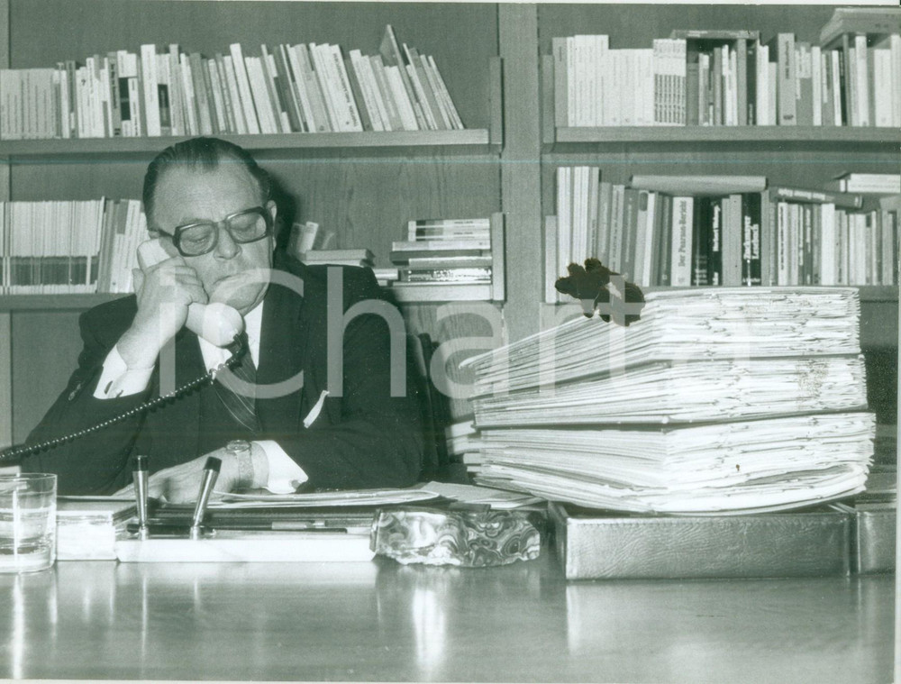 Fotografia d epoca originale 1978 BONN HansJürgen WISCHNEWSKI al telefono in ufficio Fotografia 4 1