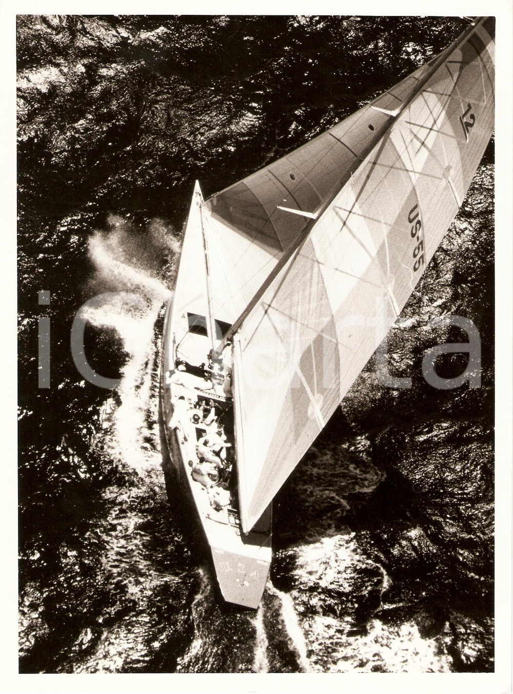 Fotografia d epoca originale 1987 FREMANTLE Louis Vuitton Cup US55 STARS AND STRIPES Veduta aerea Foto 2 1