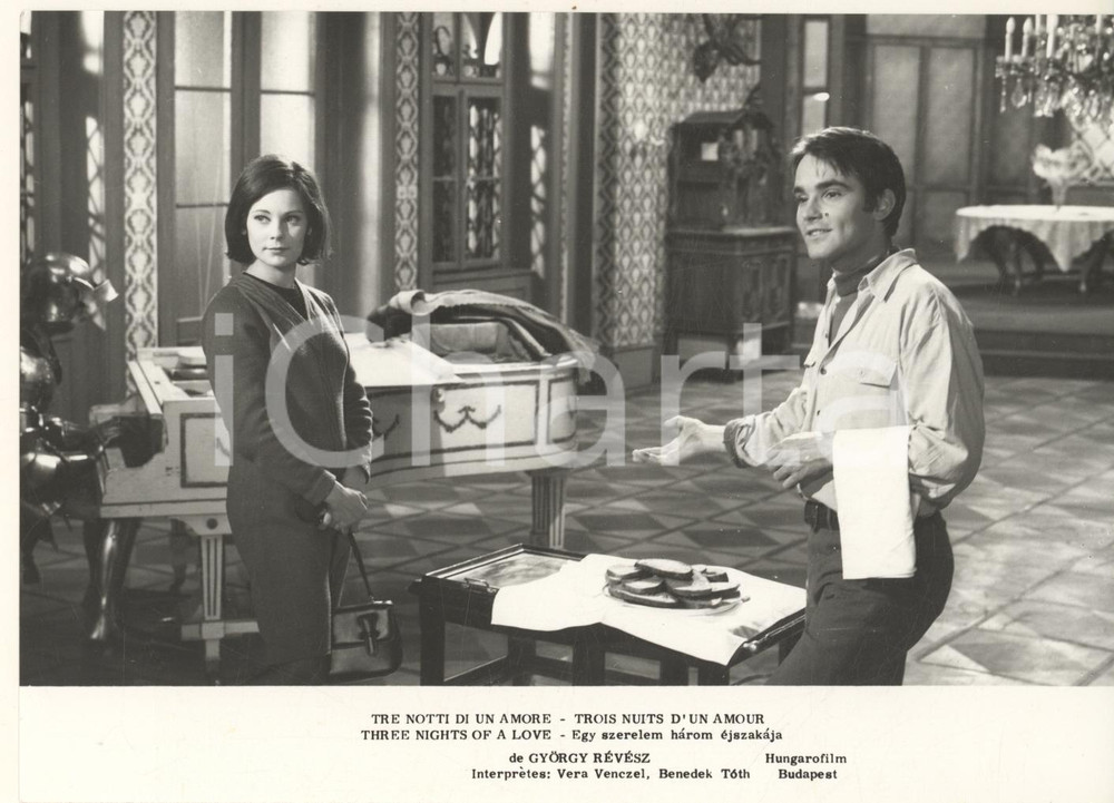 Fotografia d epoca originale 1967 CINEMA HUNGARY Three nights of a love REVESZ  Vera VENCZEL Benedek TOTH 1
