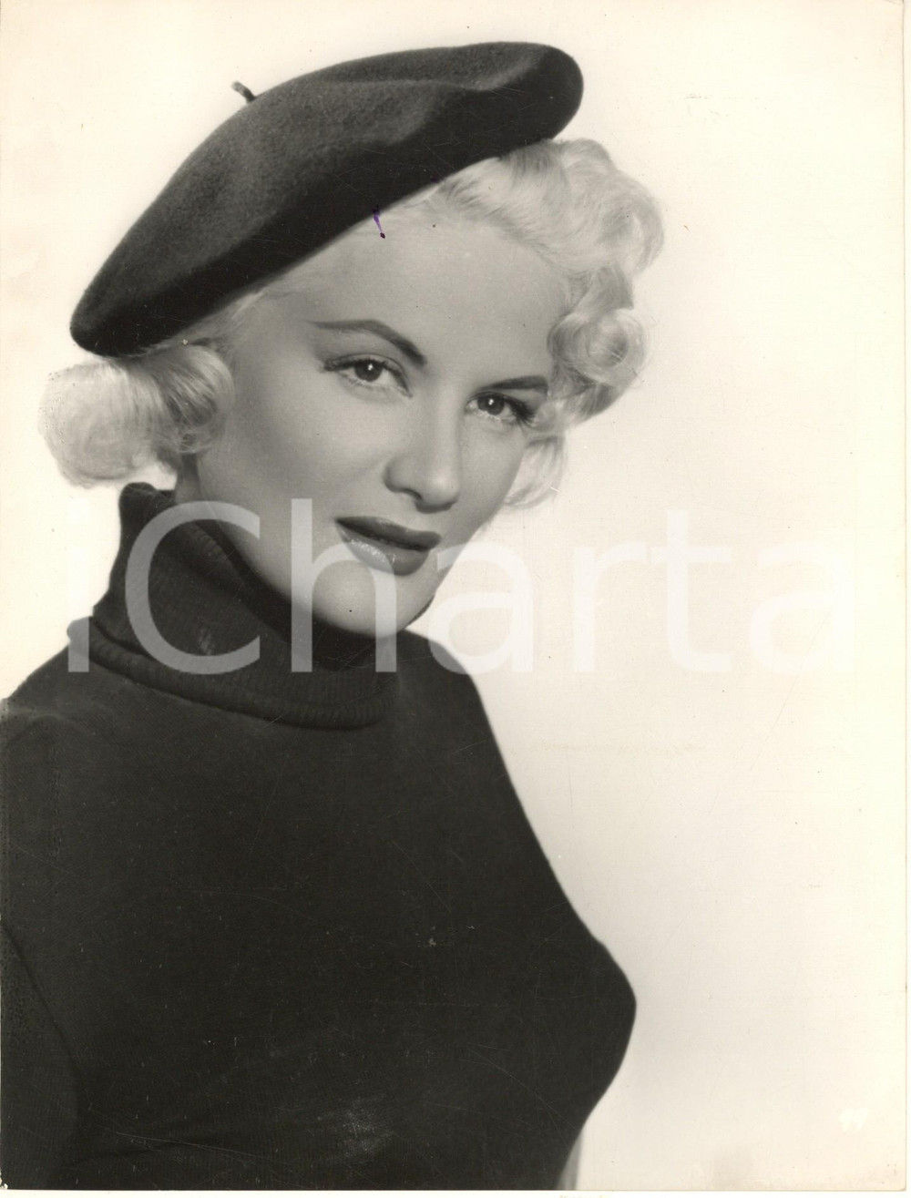 Fotografia d epoca originale 1955 CINEMA Il canto del gallo  Jacqueline PIERREUX Ritratto Foto 1