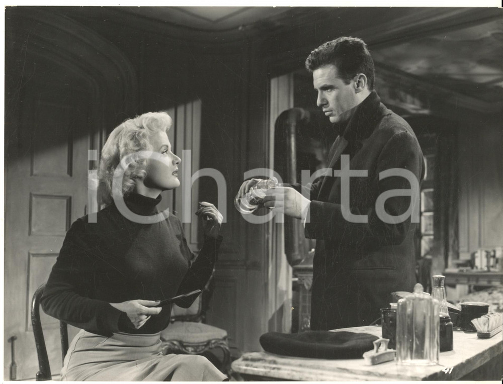 Fotografia d epoca originale 1955 CINEMA Il canto del gallo  Jacqueline PIERREUX Francisco RABAL Foto 1