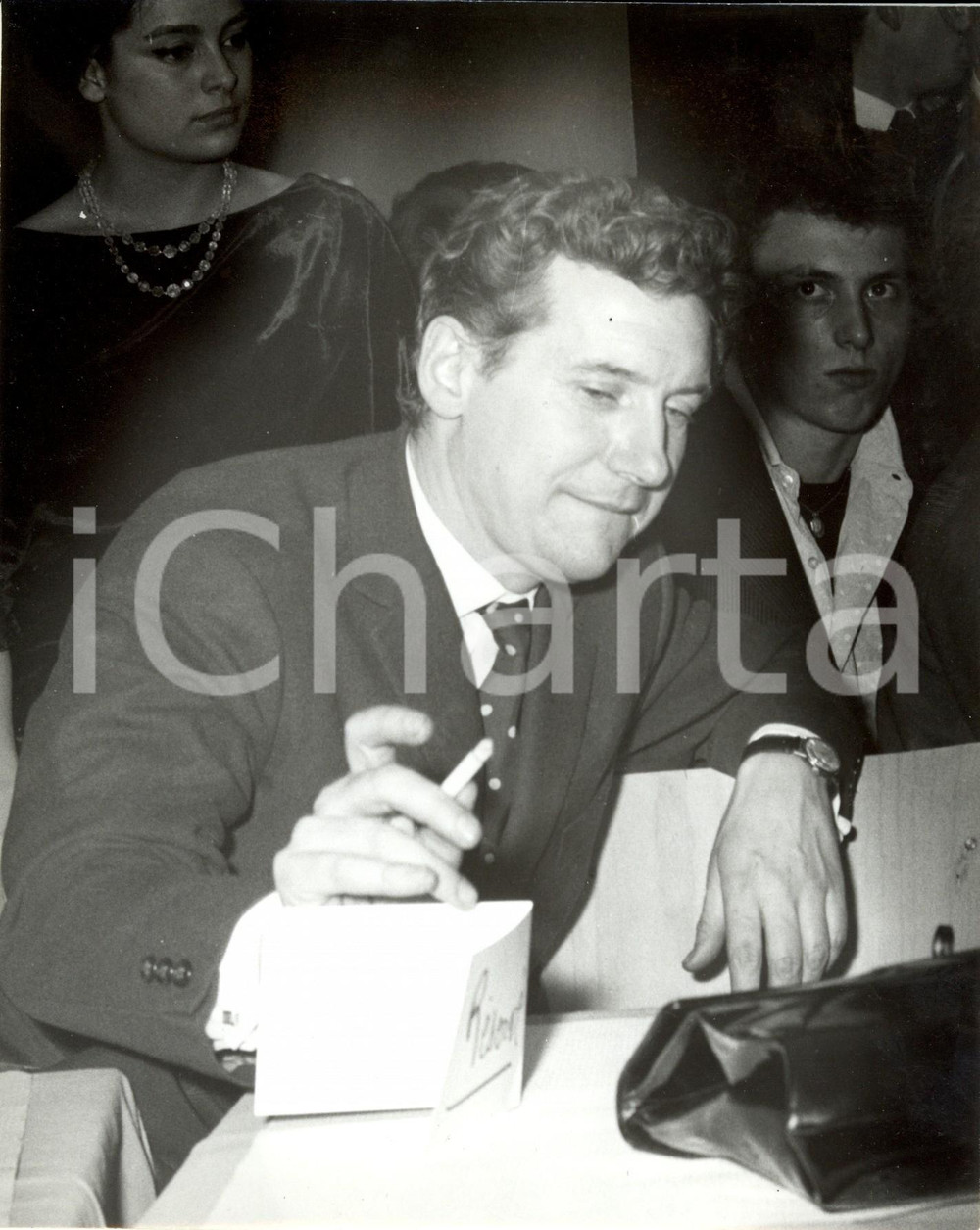 Fotografia d epoca originale 1960 ca PARIS Cantante Pierre PERRIN in un locale  Foto 3 1