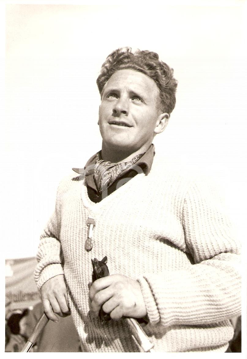 Fotografia d epoca originale 1960 ca SWITZERLAND Campionati SCI ALPINO Bernhard PERREN Fotografia 2 1