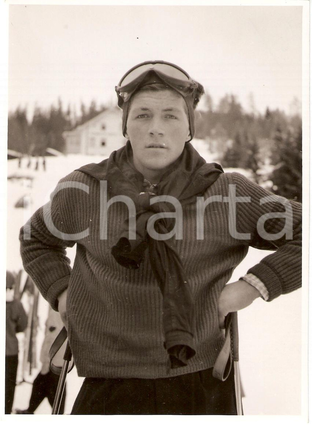Fotografia d epoca originale 1960 ca SWITZERLAND Campionati SCI ALPINO Rupert SUTER di STOOS Foto 3 1