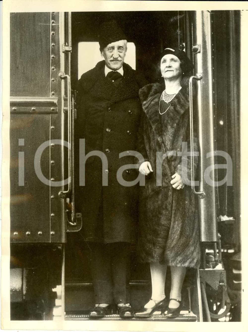Fotografia d epoca originale 1931 OTTAWA Canada Lord e Lady WILLINGTON in partenza per INDIA Fotografia 1