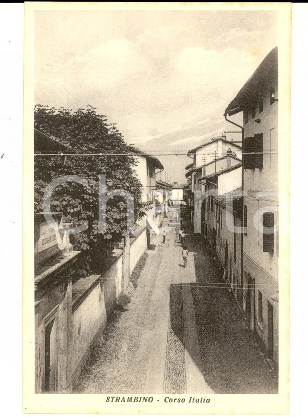Cartolina originale da collezione 1940 ca STRAMBINO TO Veduta di Corso ITALIA Cartolina 3 1