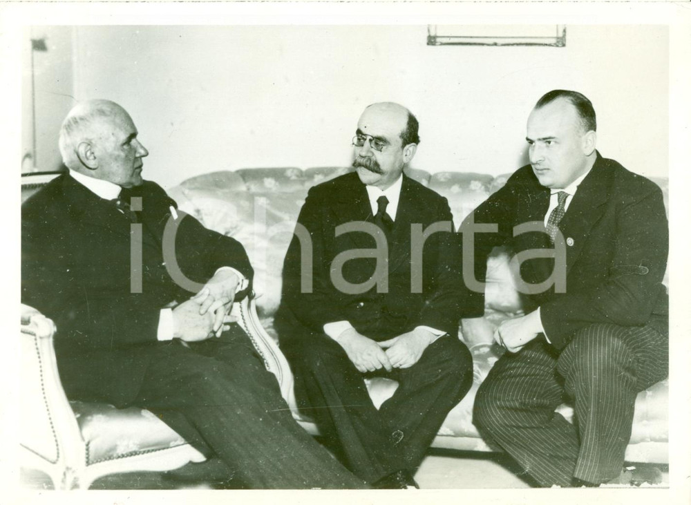 Fotografia d epoca originale 1935 BERLIN Henri Donnedieu DE VABRES Hans FRANK Crimini contro umanità FOTO 2 1