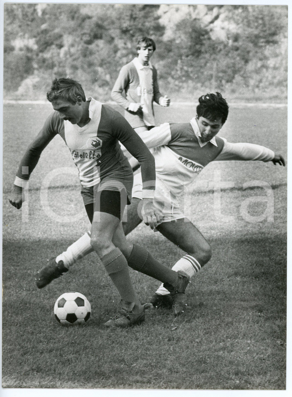 Fotografia d epoca originale 1983 MASONE  CALCIO Derby USD Masone vs. ASD Campo Ligure  Foto 17x24 cm 1