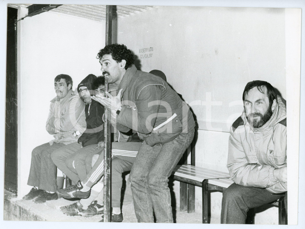 Fotografia d epoca originale 1987 RIVAROLO Campo C.I.G.E. Franco MACCIÒ Allenatore USD MASONE Foto CALCIO 1