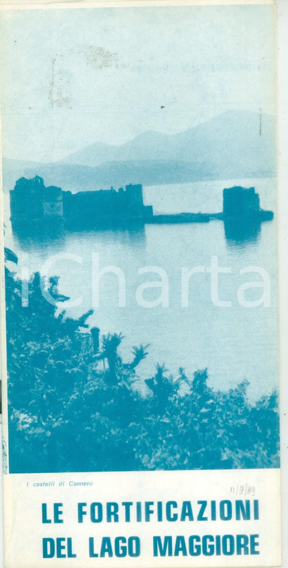 Materiale pubblicitario d’epoca 1960 ca NOVARA Fortificazioni sul Lago Maggiore Opuscolo ILLUSTRATO con mappa 1