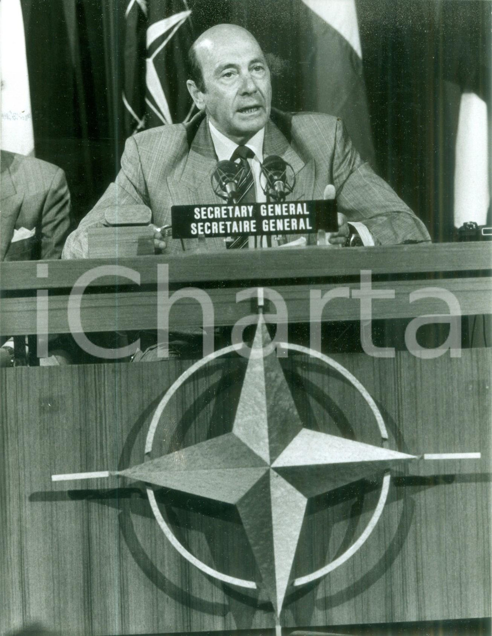 Fotografia d epoca originale 1989 Manfred WORNER Segretario Generale NATO Fotografia 1 1