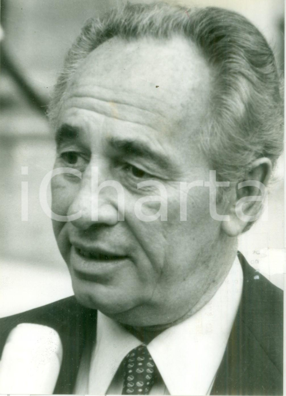 Fotografia d epoca originale 1983 PARIS Shimon PERES leader israeliano dell opposizione Foto 1