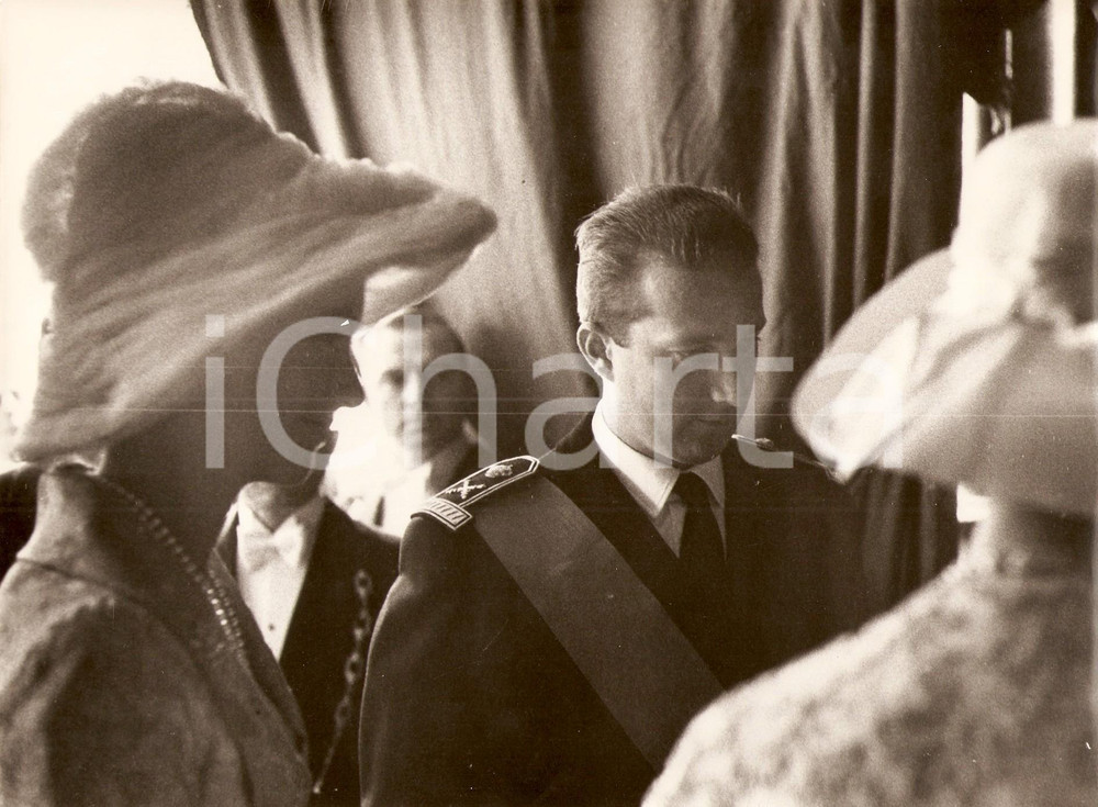 Fotografia d epoca originale 1961 BRUXELLES Albert et Paola de BELGIQUE  Te Deum à l Eglise SAINTE GUDULE 1