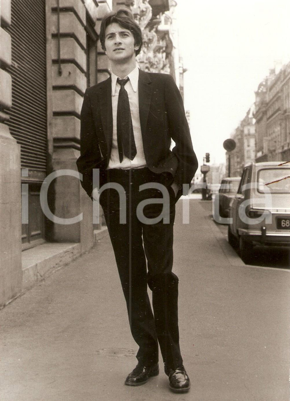 Fotografia d epoca originale 1960 ca PARIS ? Attore Bernard MESGUICH in strada Foto 2 1