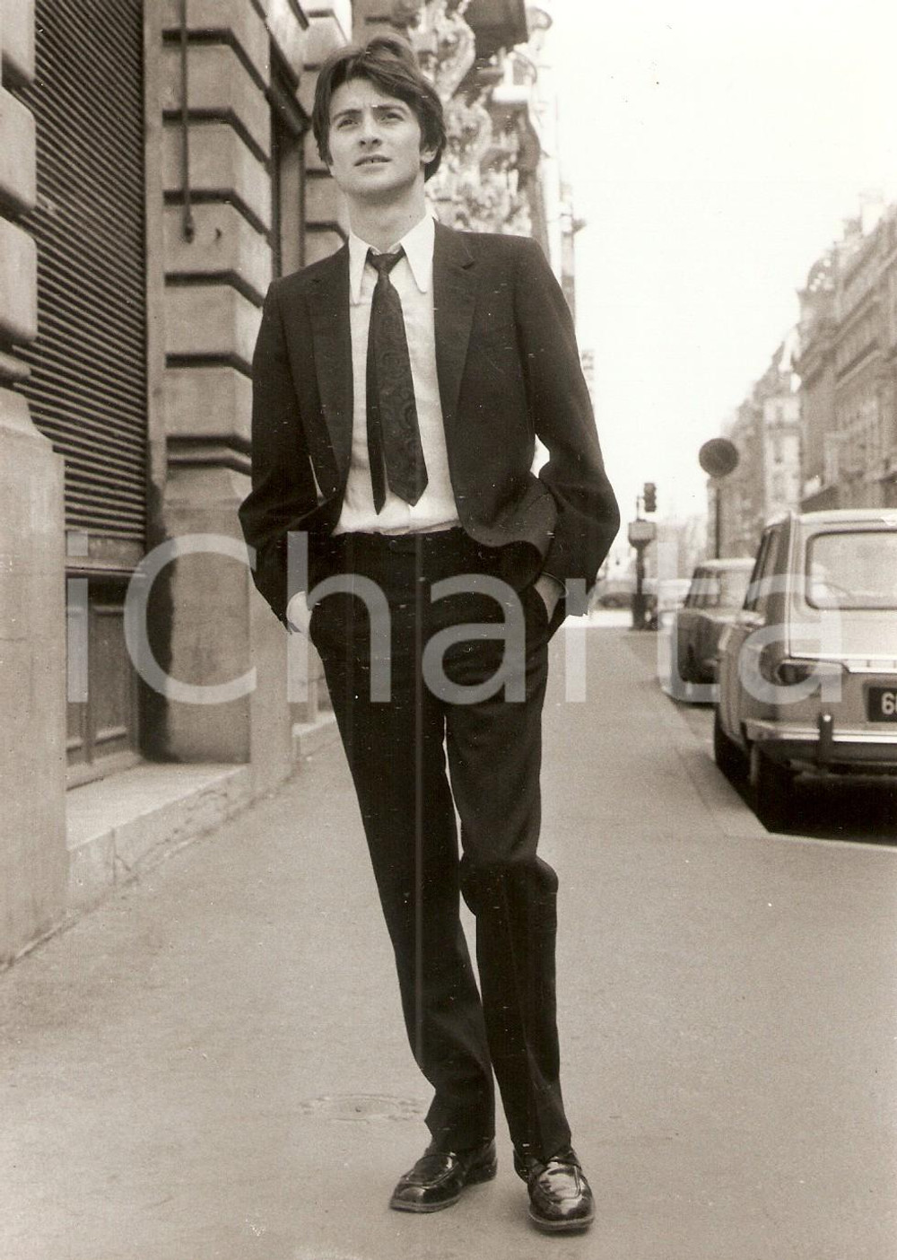 Fotografia d epoca originale 1960 ca PARIS ? Attore Bernard MESGUICH in strada Foto 3 1
