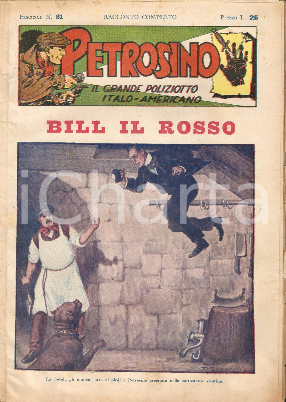 Giornale, rivista storica 1948 POLIZIESCO Giuseppe PETROSINO  Bill il rosso  Fascicolo 61 1
