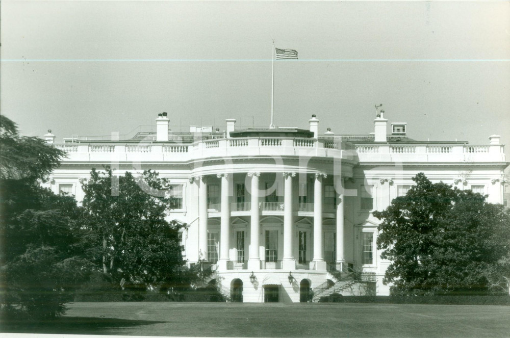 Fotografia d epoca originale 1980 WASHINGTON USA Facciata della Casa Bianca  Vera fotografia 1