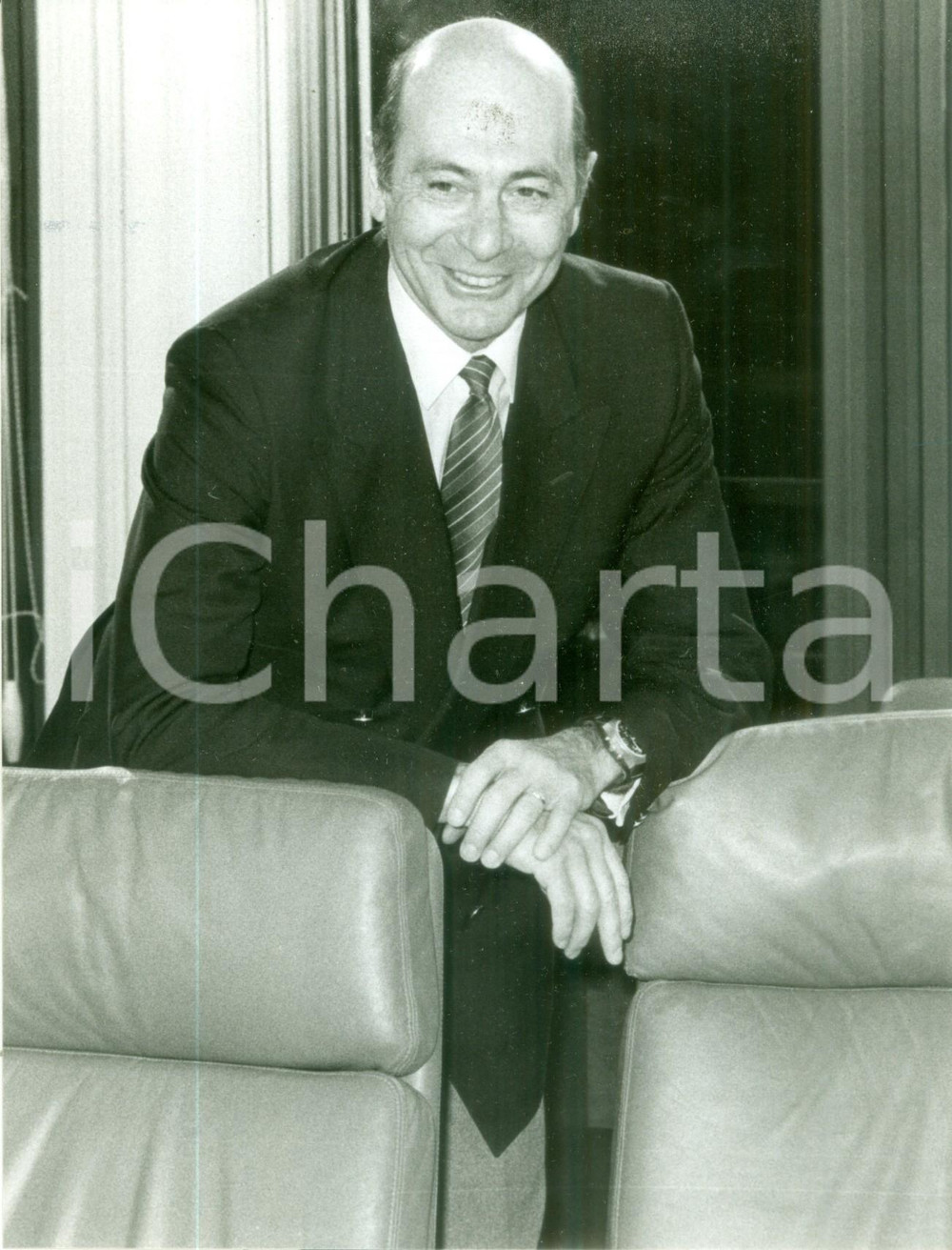 Fotografia d epoca originale 1985 BONN DE Politico Manfred WORNER Ministro della Difesa Fotografia 1
